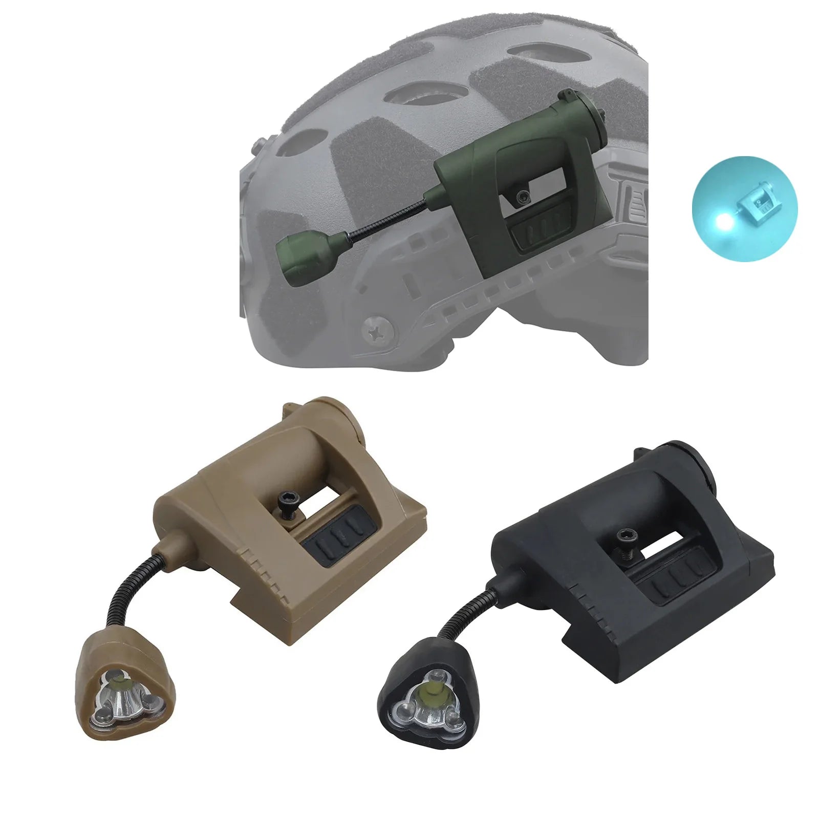 Hot!MPLS Tactical Helmet Light 3 Modes LED Flashlight IR Lamp Outdoor Night Lighting For Hunting Military Cycling Helmet Lamp