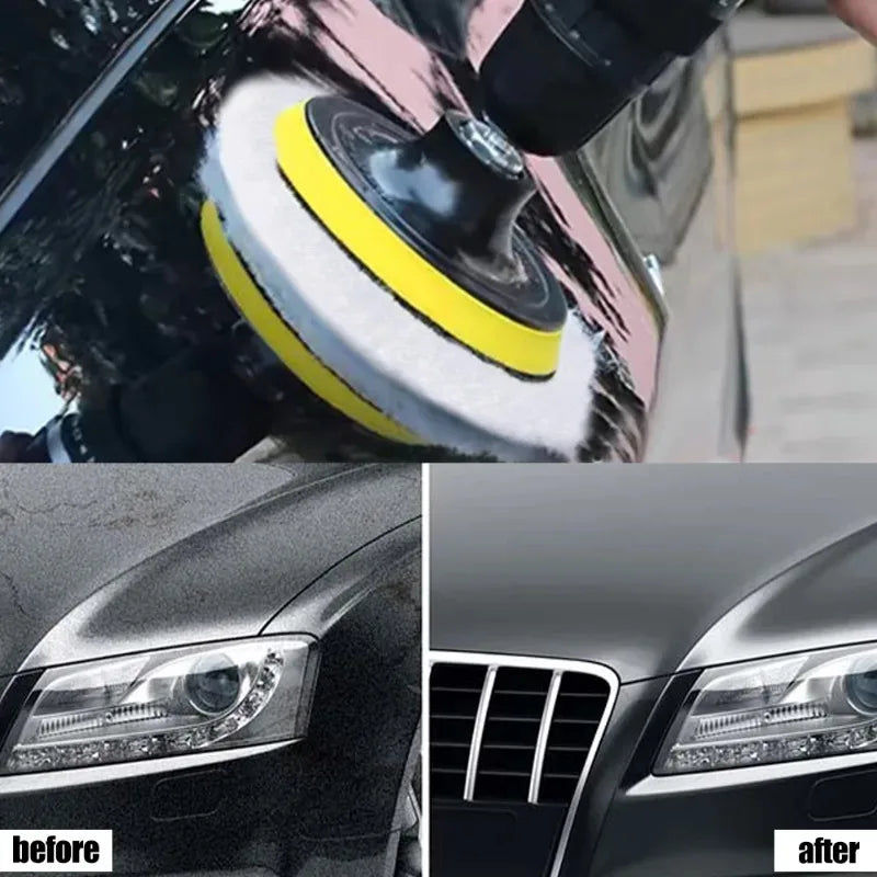 5pcs 3/4/5/6/7 Inch Polishing Kit Polishing Pad Car Waxing Sponge Disk Wool Wheel Auto Paint Care Polisher Pads for Car Polisher