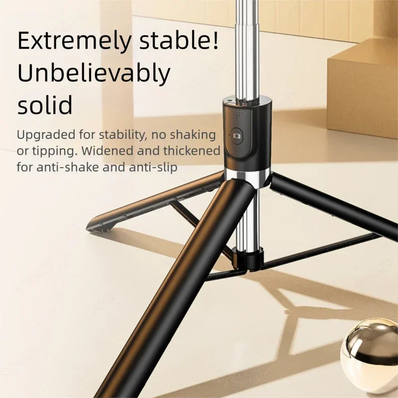 Ultra Long 1700mm Selfie Stick with Bluetooth Remote Portable Phone Holder And Fill Light Tripod Stand for Live Broadcasts