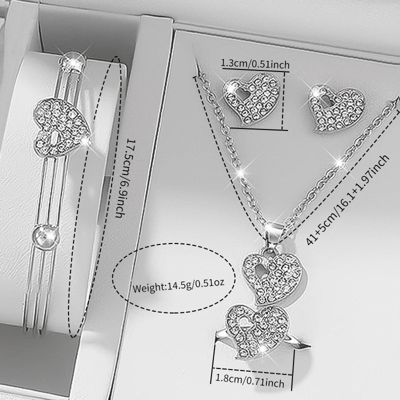 6-piece women's watch+accessory set, new fashionable watch+elegant accessories, the best choice for gift giving