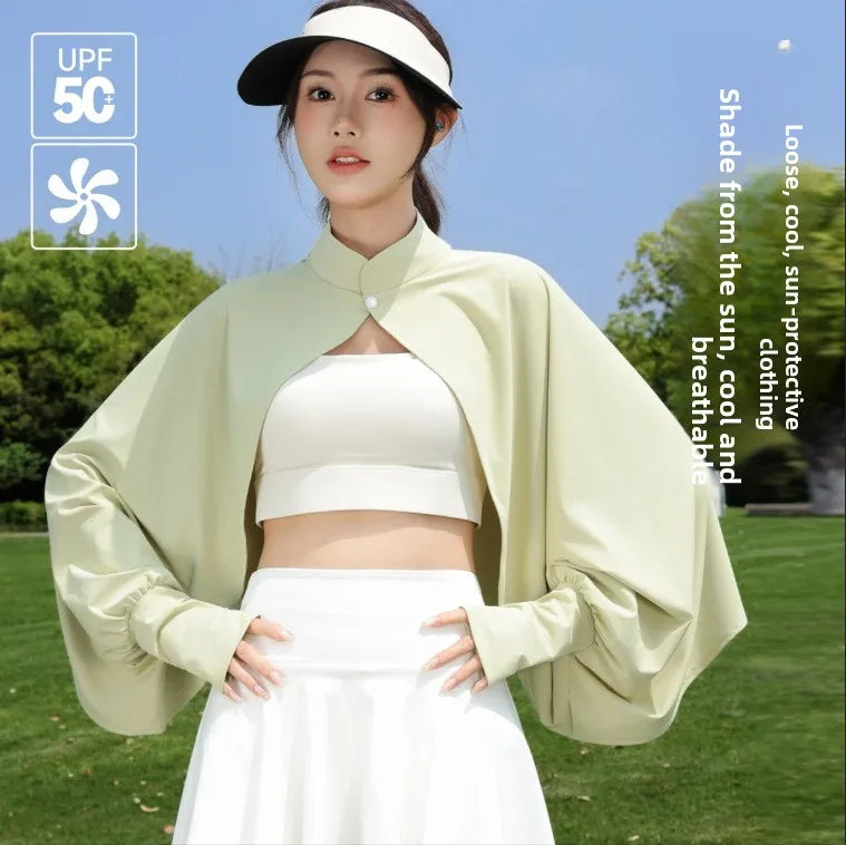 Women's Summer Cycling Driving UV-Proof Blouse Cape Breathable Sun Protection Shawl Popular New Models