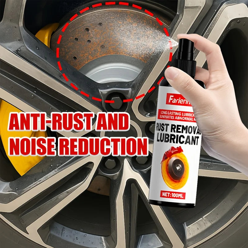 Farienne Car Brake Disc Rust Remover, 100% Effective Noise Reduction, Full Metal Polishing Agent & Wheel HUB Spray