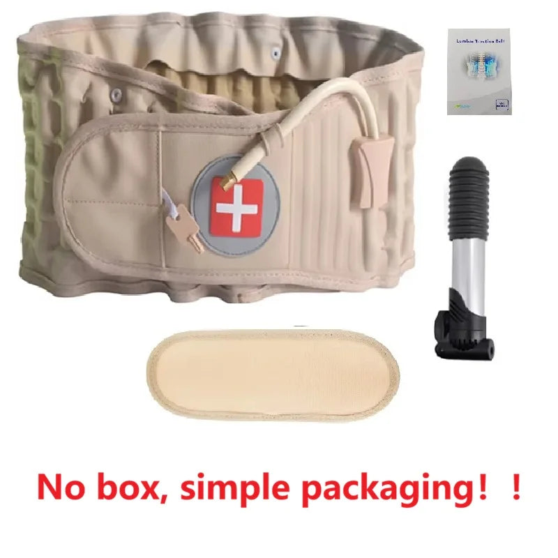 Adjustable Lumbar Support Belt, Comfortable Back Strap with Body Stretch Design for Daily Wear Free Air Pump
