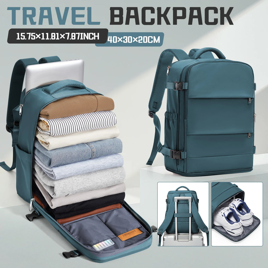 Ryanair Backpack 40x30x20, Airline-Approved Hand Luggage Cabin Max 40x30x20 Travel Backpack for Women Men, 14in Laptop Backpack
