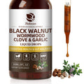 Lukaree 60ML Black Walnut Drop with Wormwood Clove & Garlic Support Digestion and Immune Health, Detoxify the Body Antioxidant