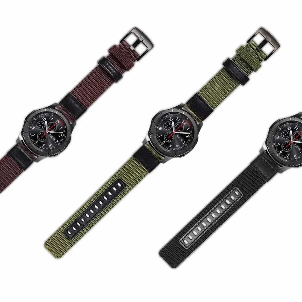 20mm 22mm Nylon  strap For Samsung Galaxy watch 3 4 46mm gear s3 Frontier Classic Woven Nylon Band for 20mm 22mm Sport Wristband