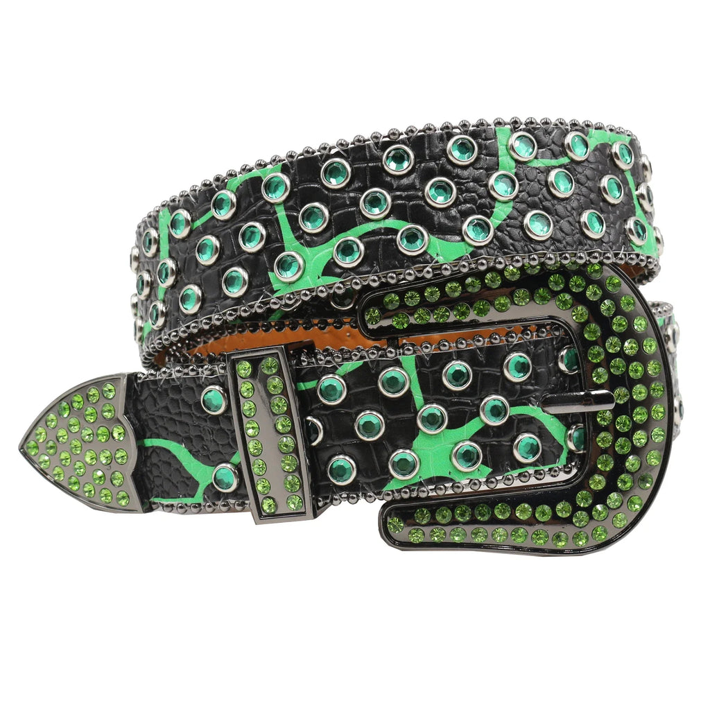 Hot Rhinestone Belts Studded Skull Lether Belts for Women Luxury Designer Brand Strap For Jeans Suppliers White Black
