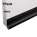 1PC Black Door Bottom Seal Strip Soundproof Insulation Wind Under Door Draft Stopper Blocker Weather Strip for Interior Exterior