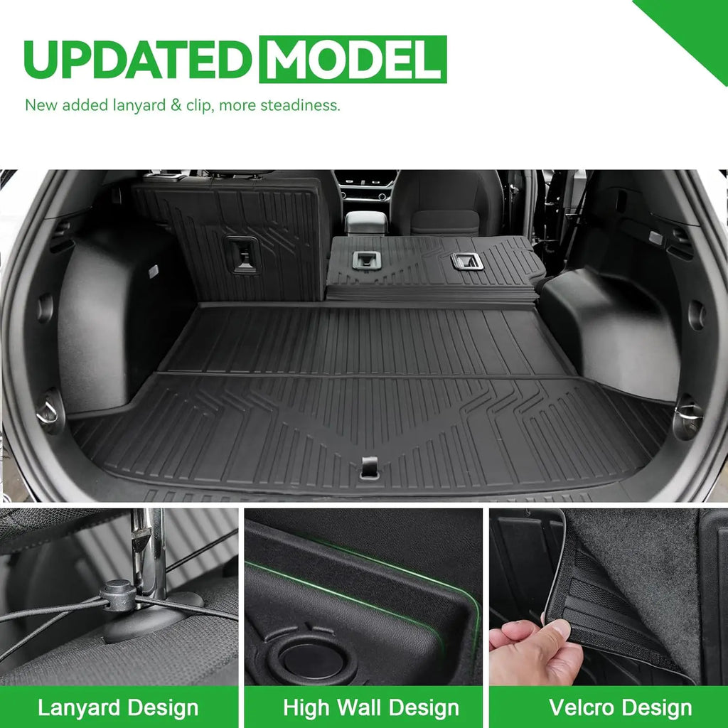 Cargo Liner and Backrest Mat for 2025 2026 Chevy Equinox Gas & GMC Terrain, All Weather TPE Trunk Mat Back Seat Cover