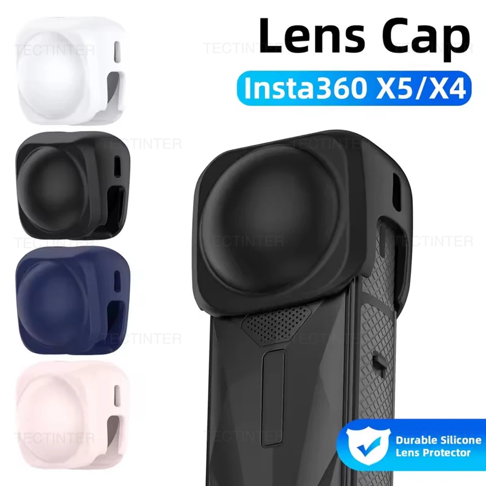 Lens Cap for Insta360 X5 X4 Silicone Protective Case Anti-Scratch Protector Cover for Insta360 x4/x5 Camera Accessories