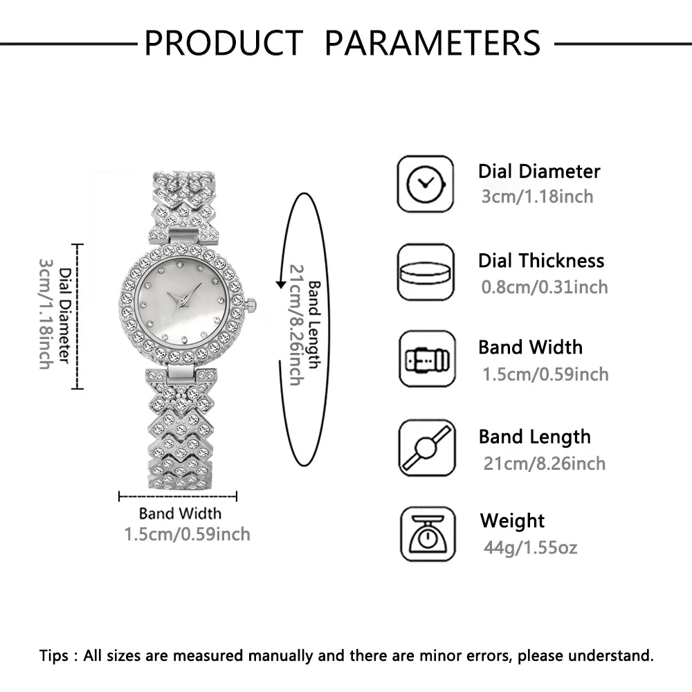 5Pcs Ladies' Elegant Fashion Watch Set, Ideal Gifts For Friends & Family On Valentine's Day, Easter, Ramadan And Birthdays.