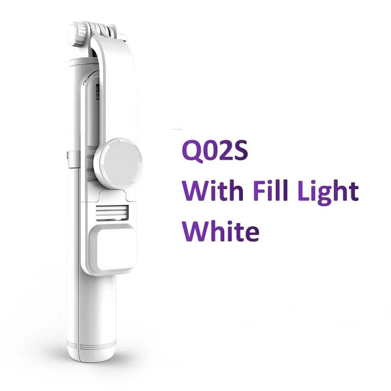 Phone Selfie Stick 1045mm with Wireless Bluetooth LED Fill Light Extended Tripod with Remote Shutter for Android IOS Cellphone