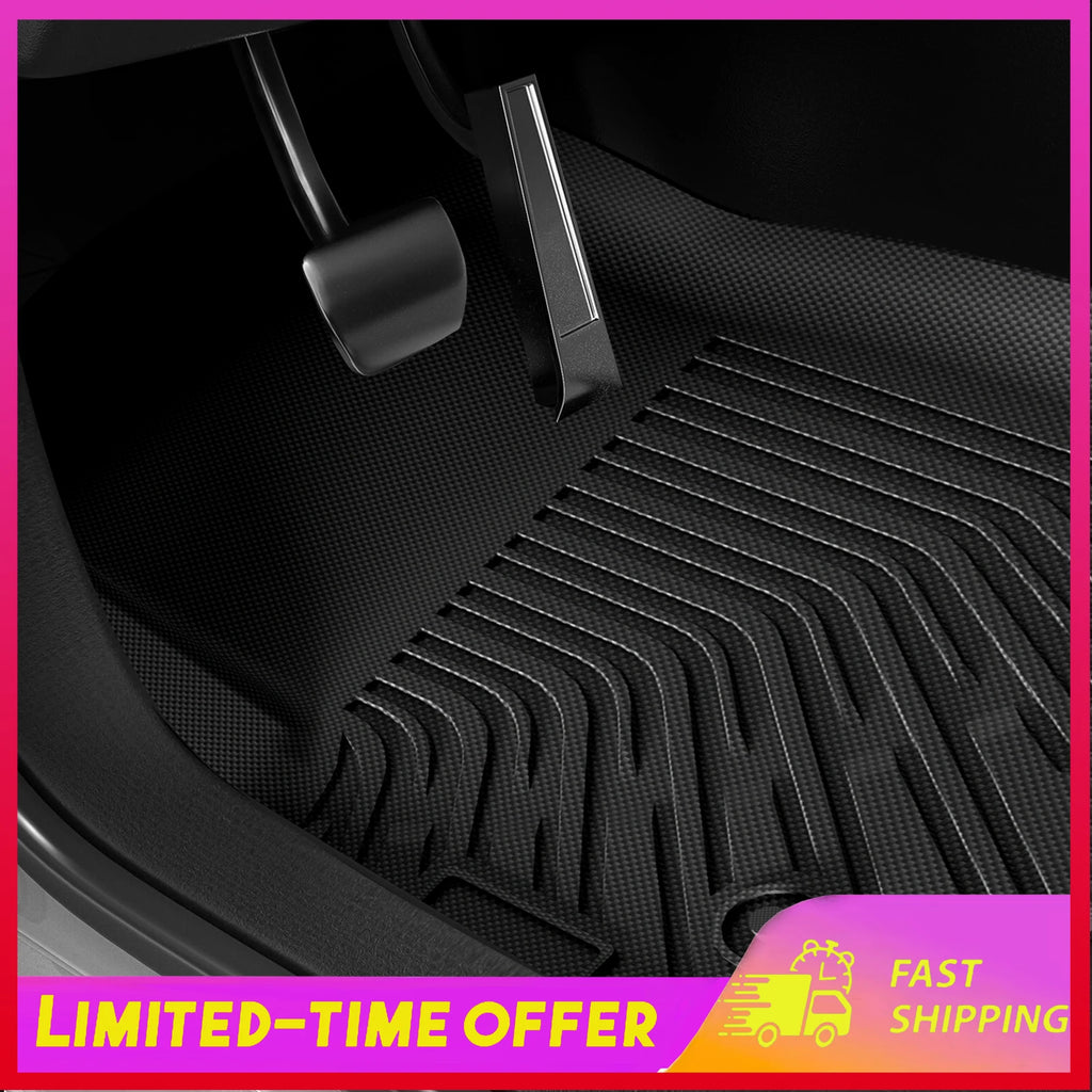 3Pcs Set Car Floor Mats for Sierra Silverado 1500 2019-2024 All Weather Automotive Floor Mats Waterproof Heavy Accessories