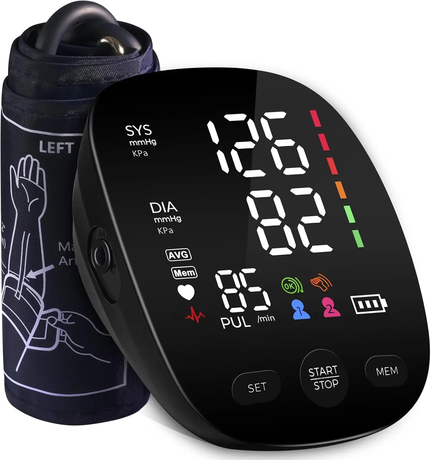 Kingclinic New Household Arm Type Digital Electronic Portable LED Smart Blood Pressure Meter BP Monitor