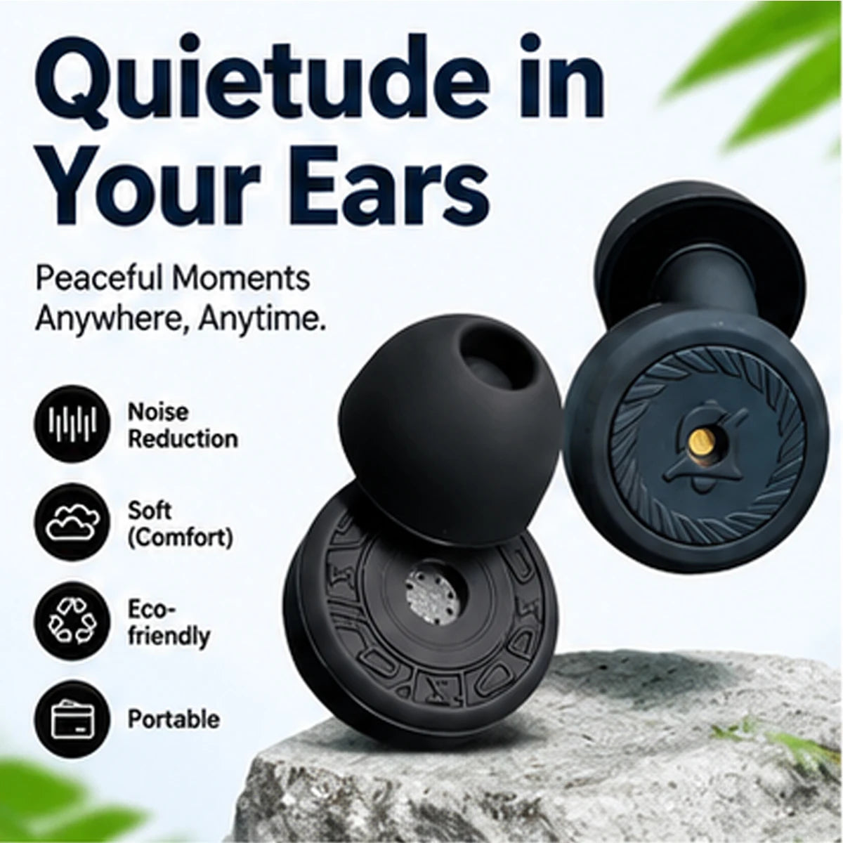 Reusable Noise Cancelling Ear Plugs for Sleeping Soft Silicone Noise Reduction Earplugs for Snoring Travel Hearing Protection