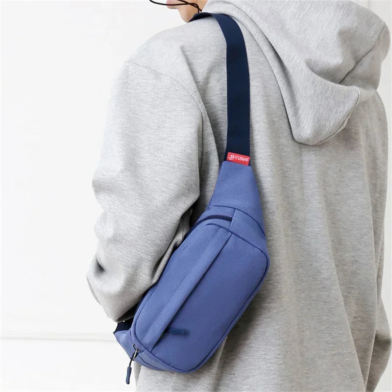 2025 Men's Sports Fanny Pack Fashion Phone Female Chest Bag Unisex Waist Bag Women Small Canvas Shoulder Casual Crossbody Bags