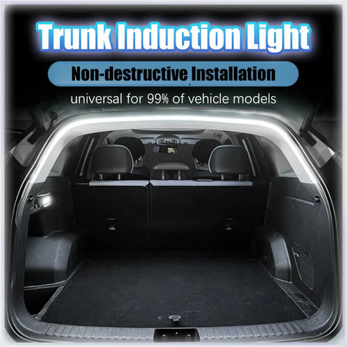 2m/4m Car Trunk Light Strip Flexible PVC Soft Led Light Strip Hidden Trunk Automatic Induction Lamp Universal for Suv/Mpv