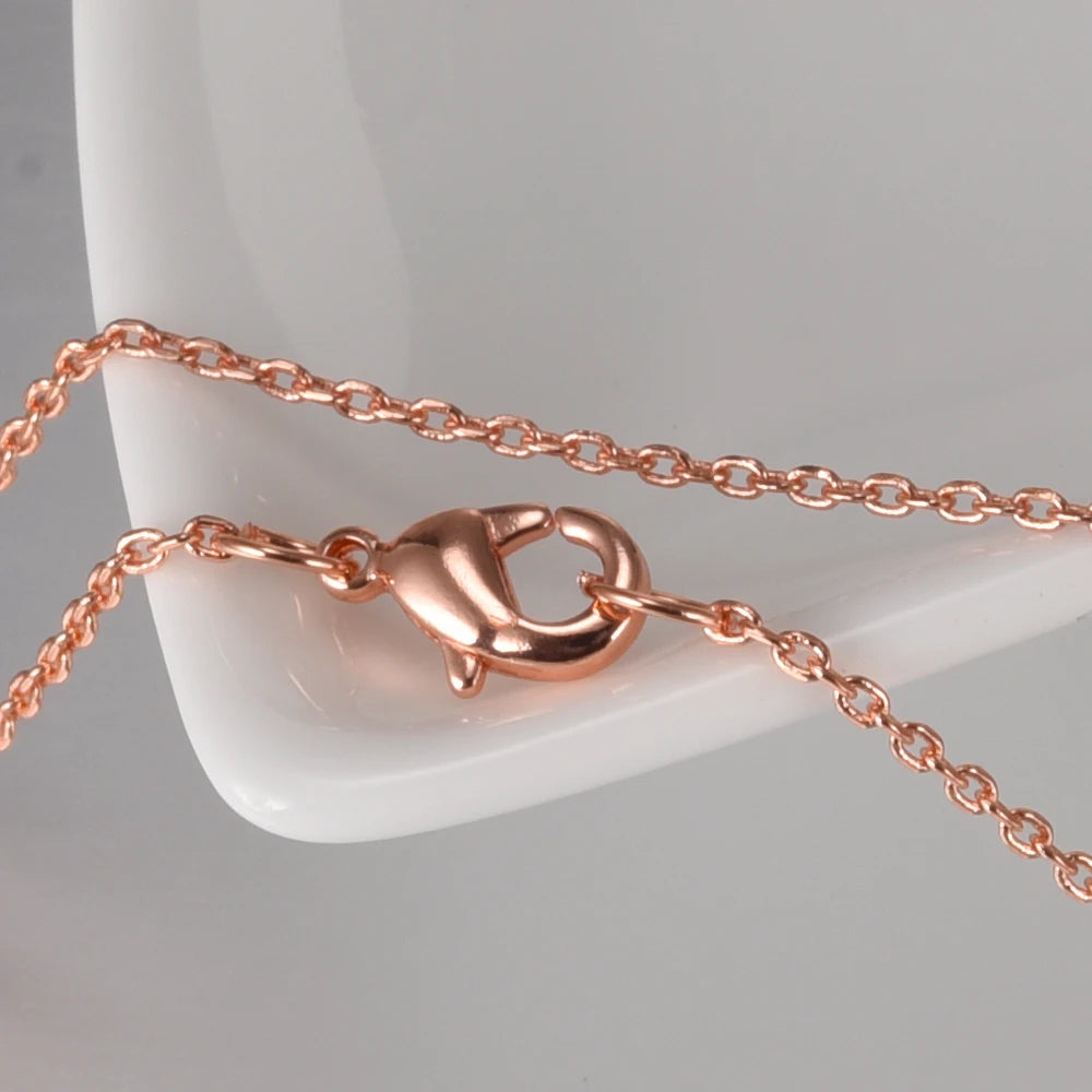 Vinterly Cross Chain Long Necklace for Women Thin Pure Copper Adjustable 51cm Twisted Anti-scratch Jewelry Female Lobster Clasps