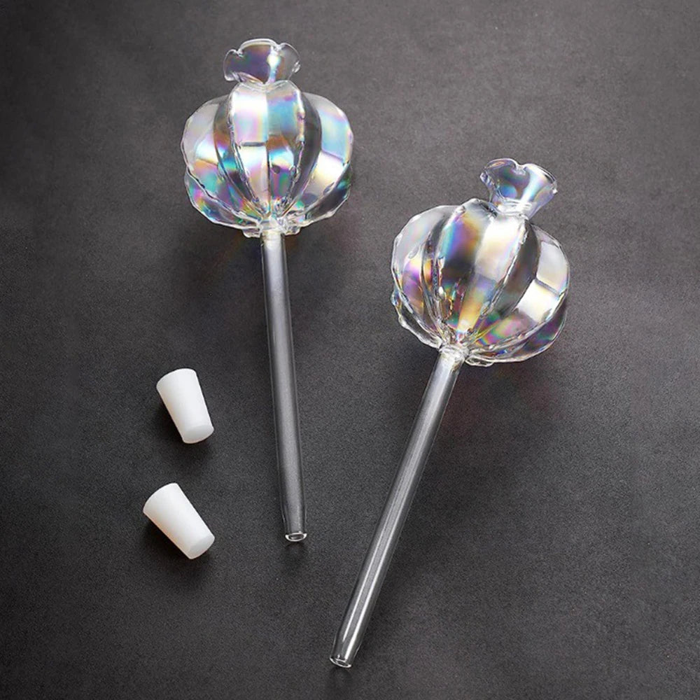 2PCS Pomegranate Flower Watering Machine Glass Creative Modeling Watering Machine Pot Lazy Watering Machine