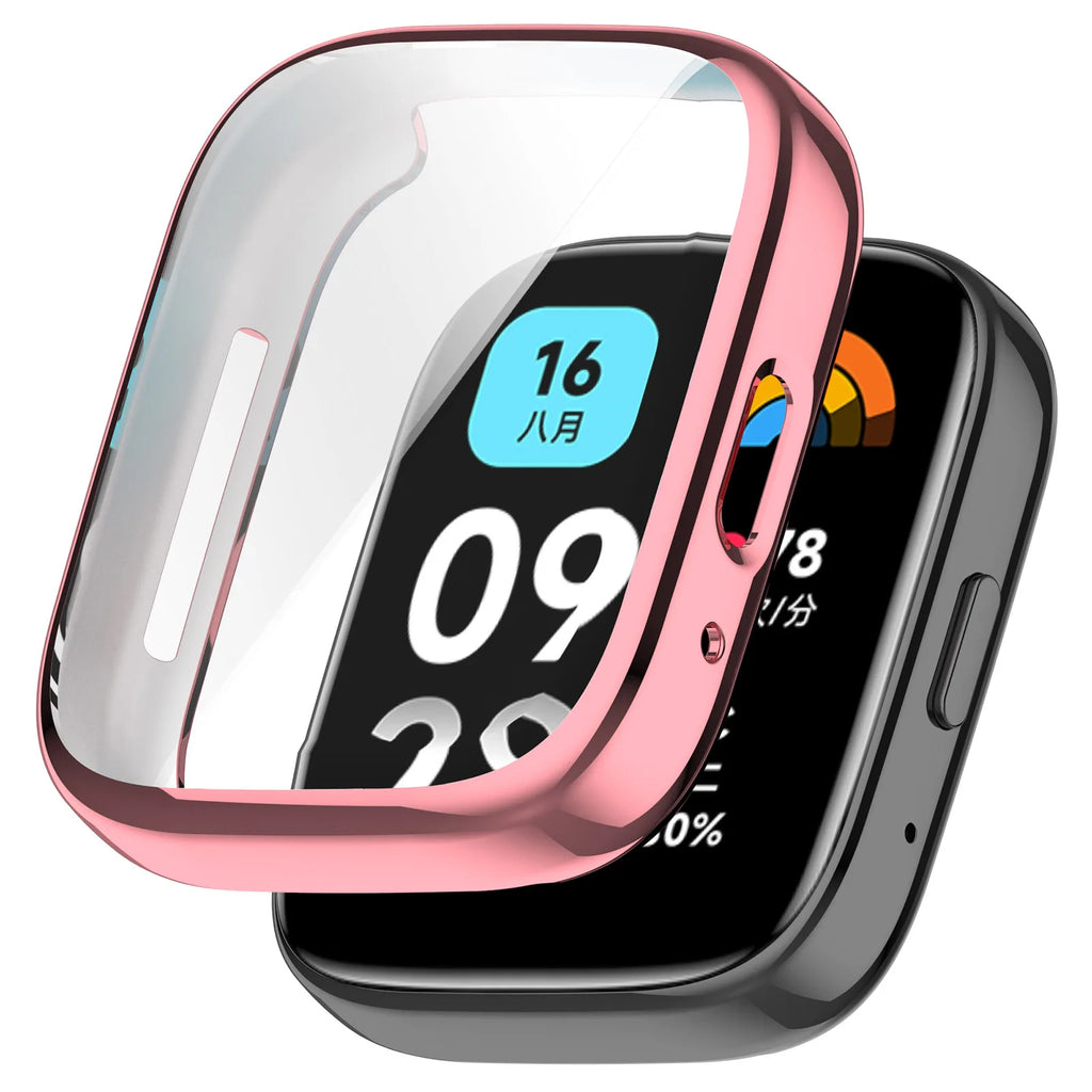 Soft Silicone Strap for Redmi Watch 3 Active Strap Accessories Smart Replacement Watchband and Screen Protector Case Wristband