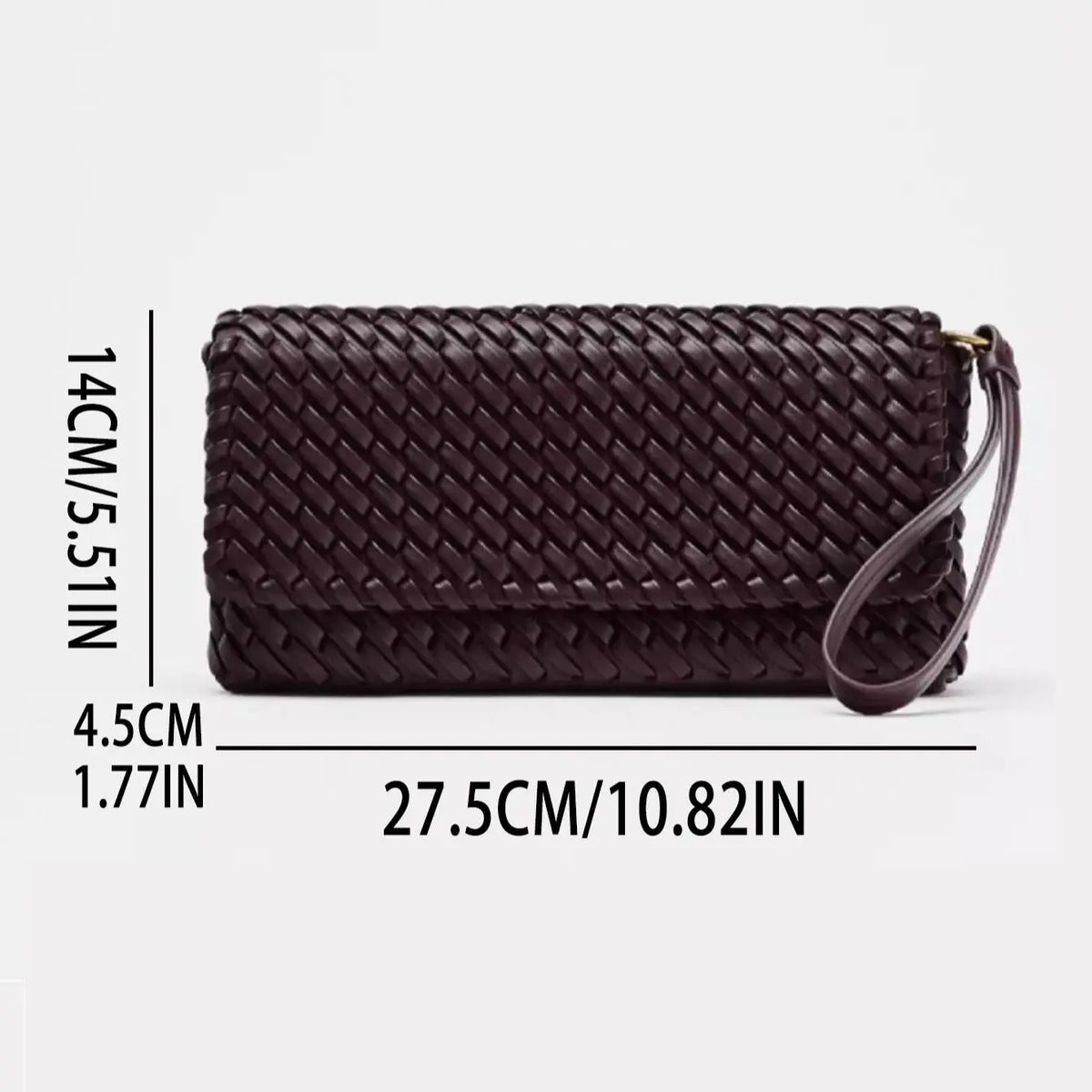 Luxury Designer Pu Leather Wowen Clutch Bag for Women Vintage Flap Shoulder Crossbody Bags Trend Underarm Bag Lady Handbags 2025