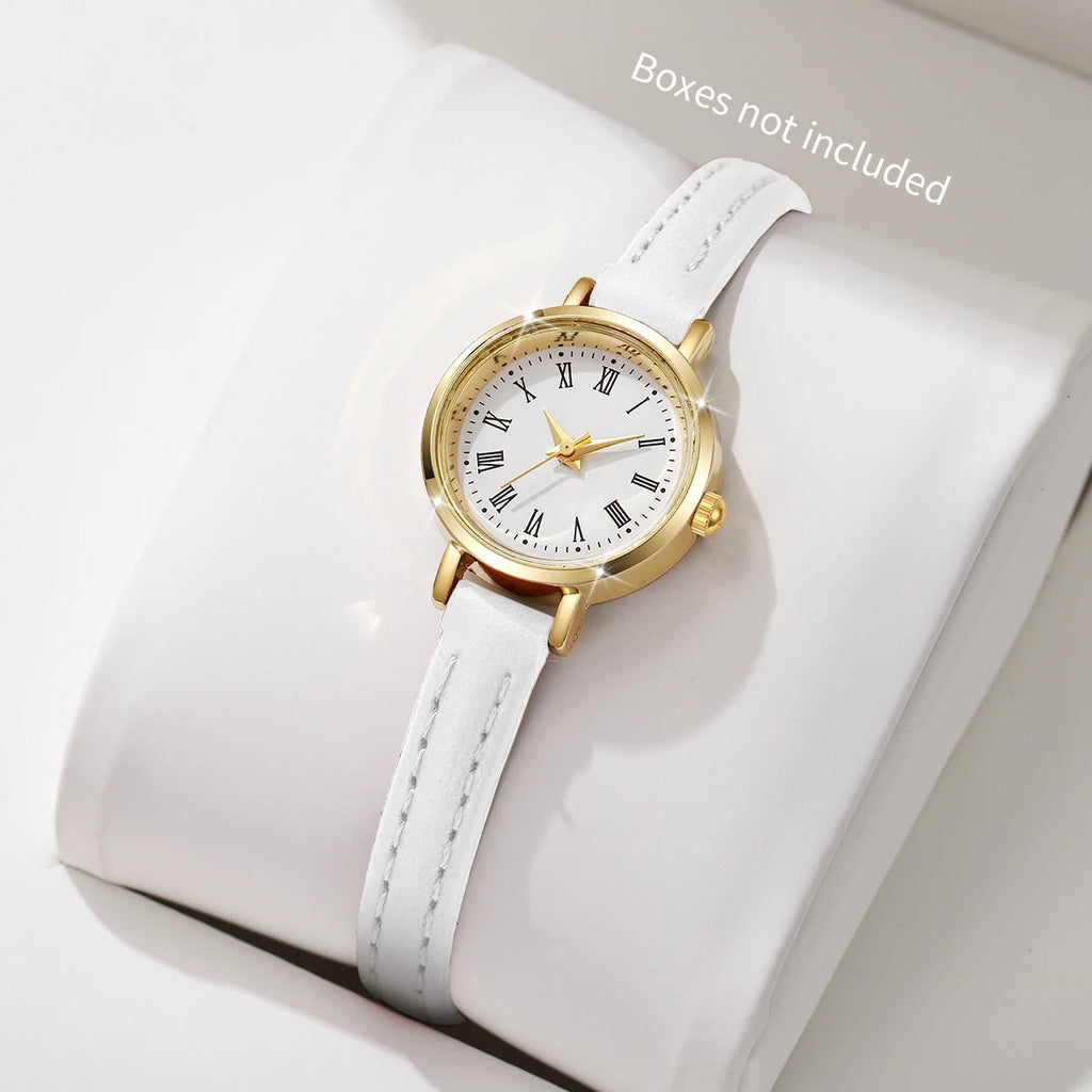 Women Watches Fashion Small Roma Dial Ladies Leather Band Quartz Watch Reloj Mujer Girls Clock Gift