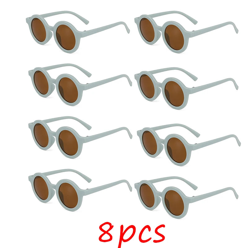 Children's sunglasses, inset style  round frame, 1-7 year old baby sunglasses, sun shading, sun protection