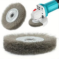 125mm Flat Stainless Steel Wire Wheel Brush - Heavy-Duty Rotary Tool Attachment for Drilling, Grinding & Polishing, Durable Meta