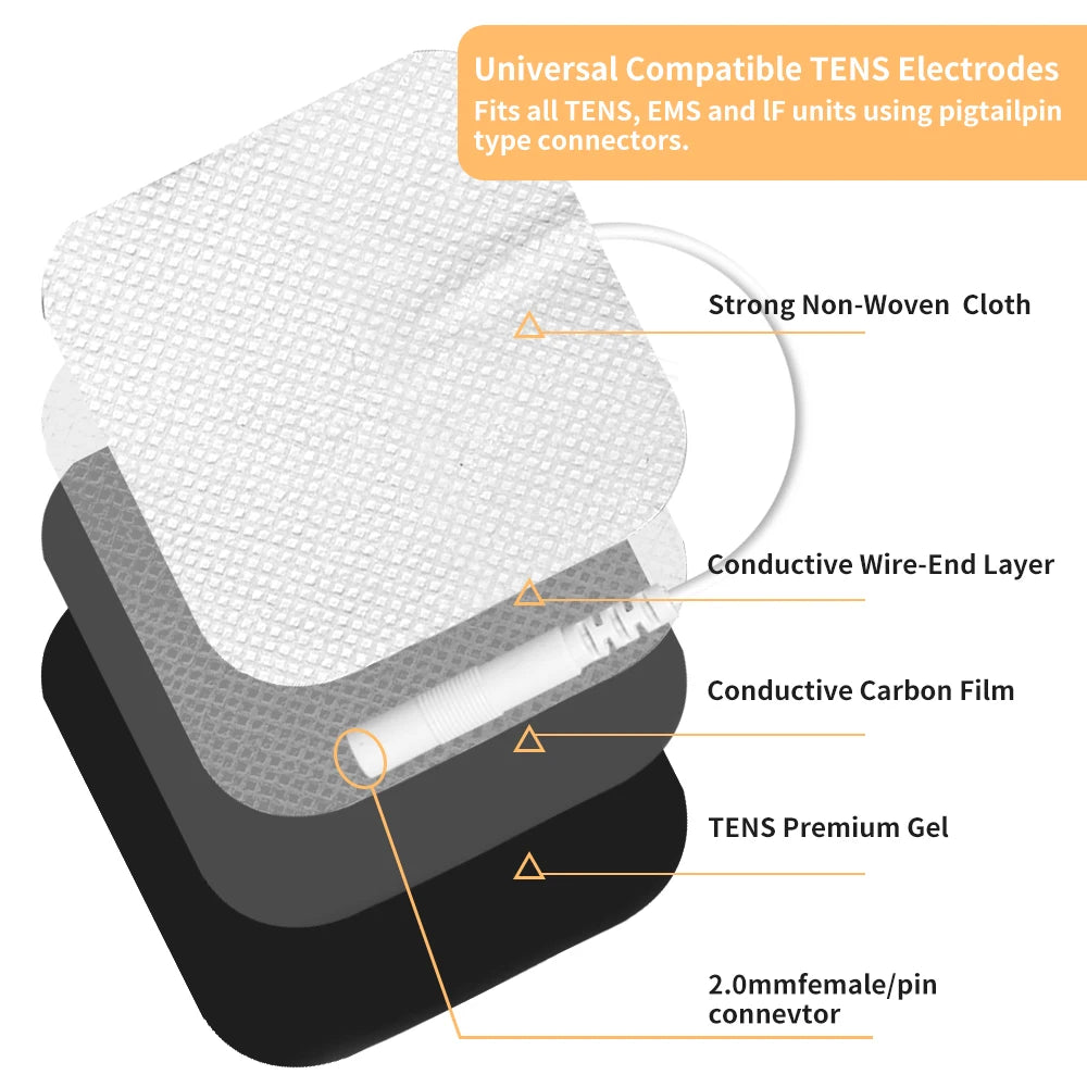 10/20/50/100PCS TENS Non-woven Electrode Pads For Acupuncture Massager Electrodes Patch Pulse EMS Muscle Stimulator Sticker