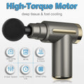 Electric Handheld Percussion Massage Gun Deep Tissue Muscle Massager Ultra Compact Elegant High Torque Body Massage Device Easy Control Relieve Neck Back Muscle Pain Portable Massage Gun Gifts For Men Women