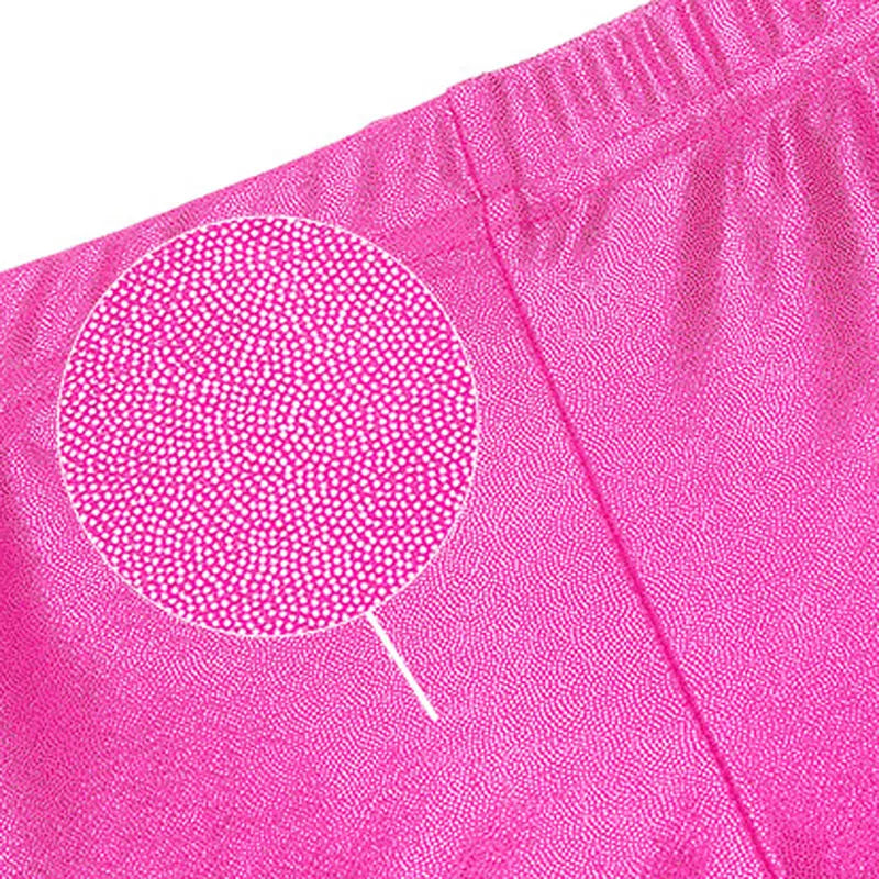 Dance Shorts for Girls Kids Bronzing Metallic Pants Elastic Children Glossy Gymnastic Dancewear Blank Solid Sports Shiny Glitter