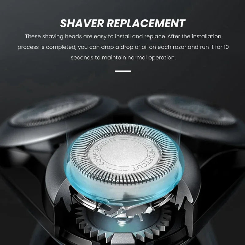 3Pcs SH30/50/52 Shaver Replacement Heads for Electric Shavers Series 1000, 2000, 3000, 5000