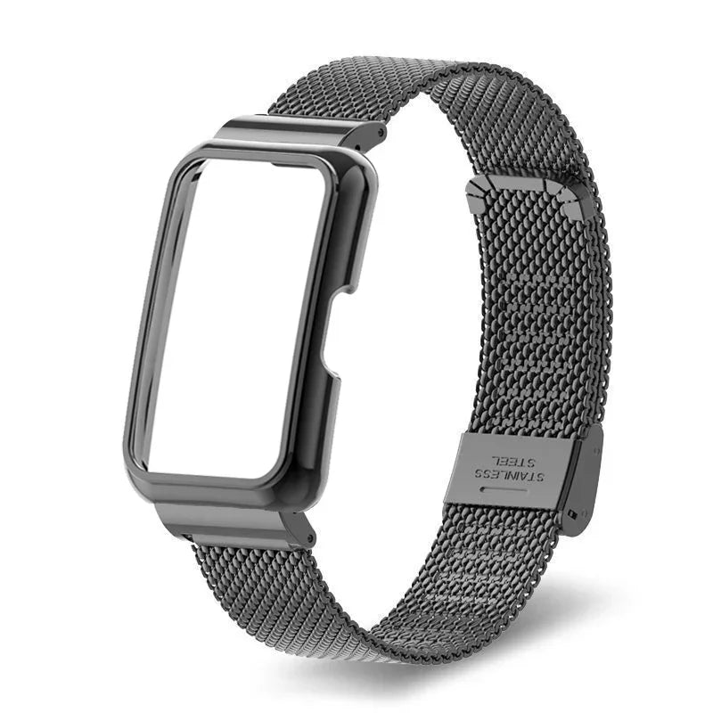 Metal Strap+Case for Huawei Band 9/10 Bracelet Case Protector Watchband for Huawei Band 10 8 7 6 Wristband Protective Cover