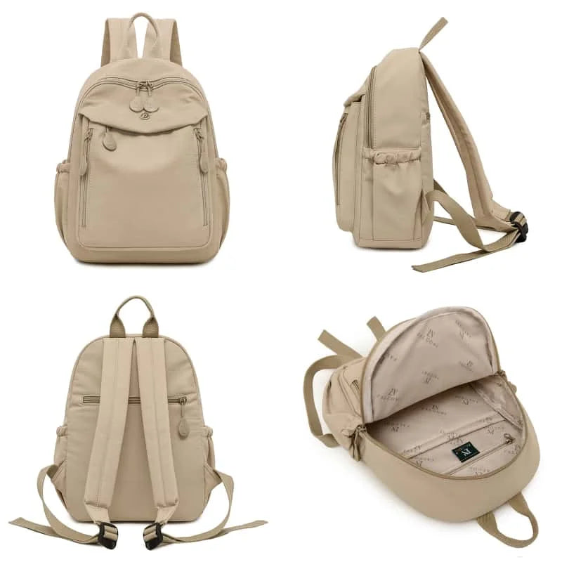 Women Multi-Color Lightweight Casual Backpack Trendy Daypack Shoulder Bag Schoolbag for Everyday Commute Travel Essential Purse