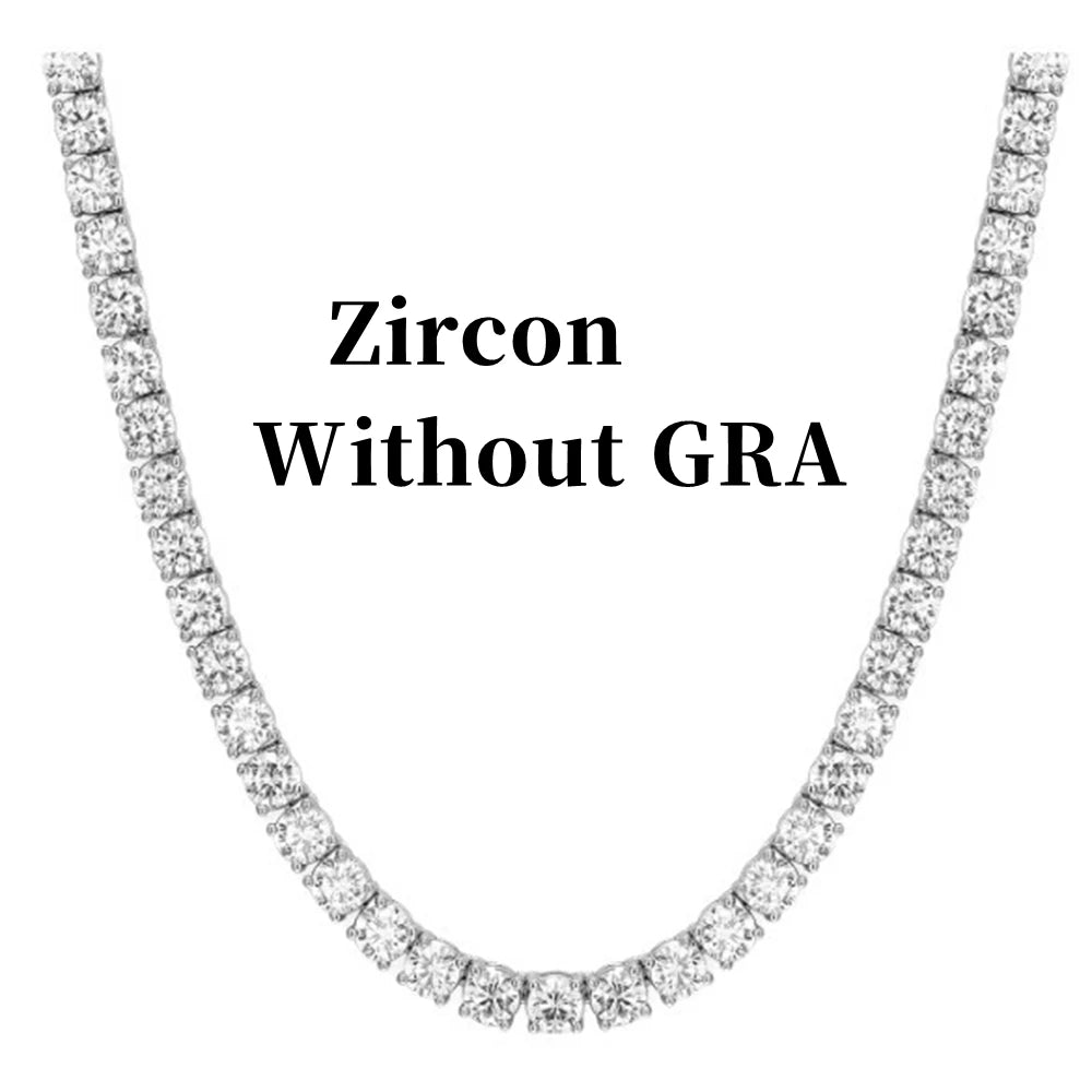 S925 Silver Moissanite Tennis Necklace  D Color VVS1 3mm/4mm/5mm Available Light Luxury Daily‑Wear Jewelry