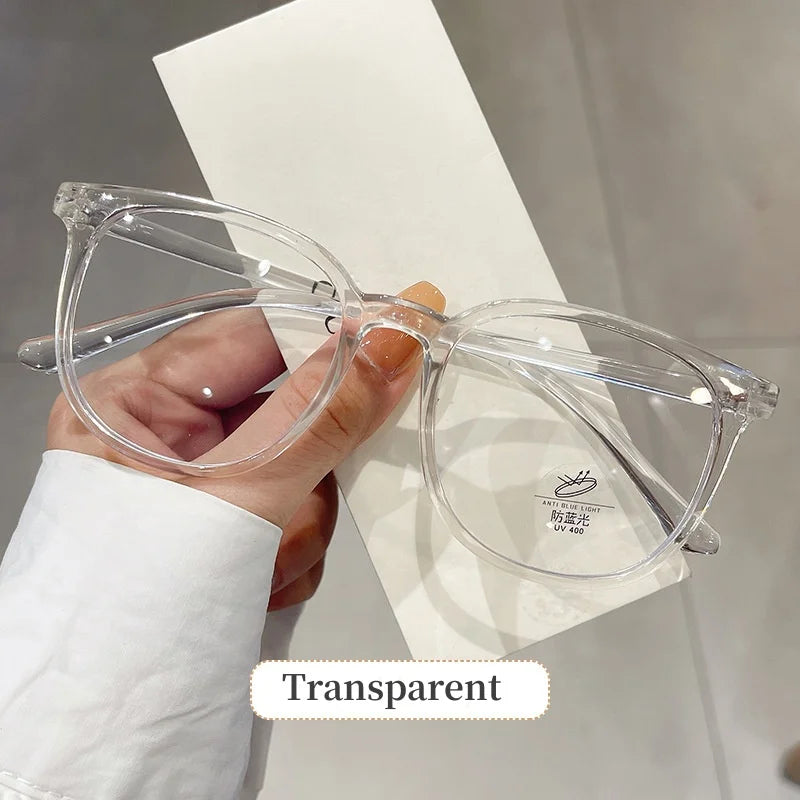 Retro Square Glasses Ultra-light Transparent Frame Eyewear Anti-blue Light Flat Glasses Korean Popular Decoration Eyeglasses