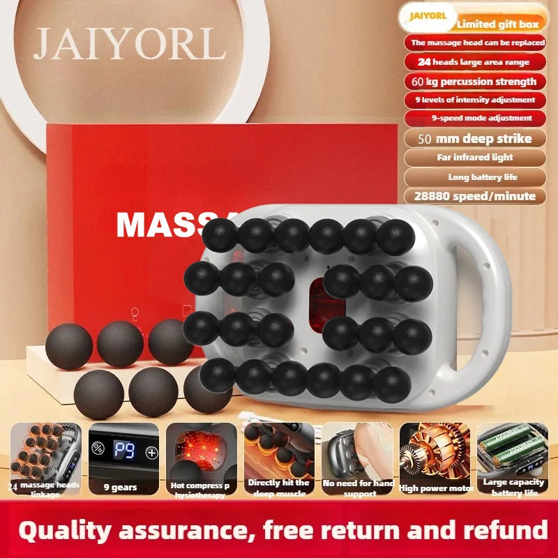 12-Heads Fascia Gun Deep Tissue Body Muscle Massager Professional Grade High Quality Wireless Frequency Vibration Masajeador