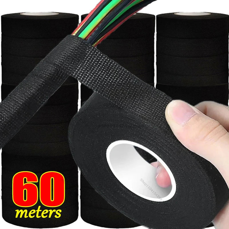 Car Cable Harness Wiring Fabric Loom Electrical Heat Tape Resistant Wiring Bundle Tape Coroplast Adhesive Automotive Cloth Tape