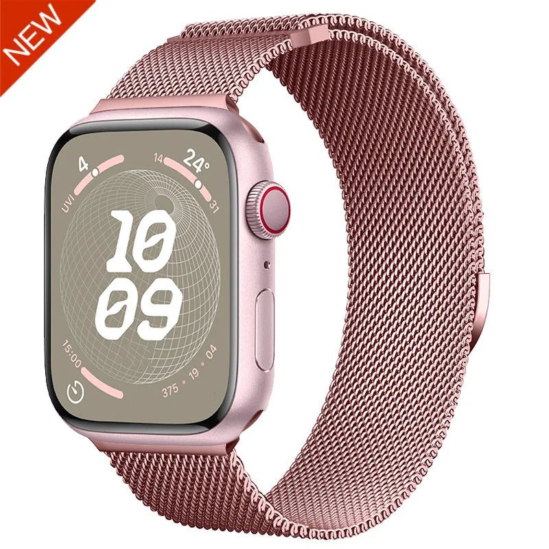 Milanese Strap for Apple Watch 44mm 40mm 45mm 41mm 46mm 42mm 38 49mm Metal Bracelet iWatch Series 11 10 Ultra 9 8 7 6 5 SE3 band