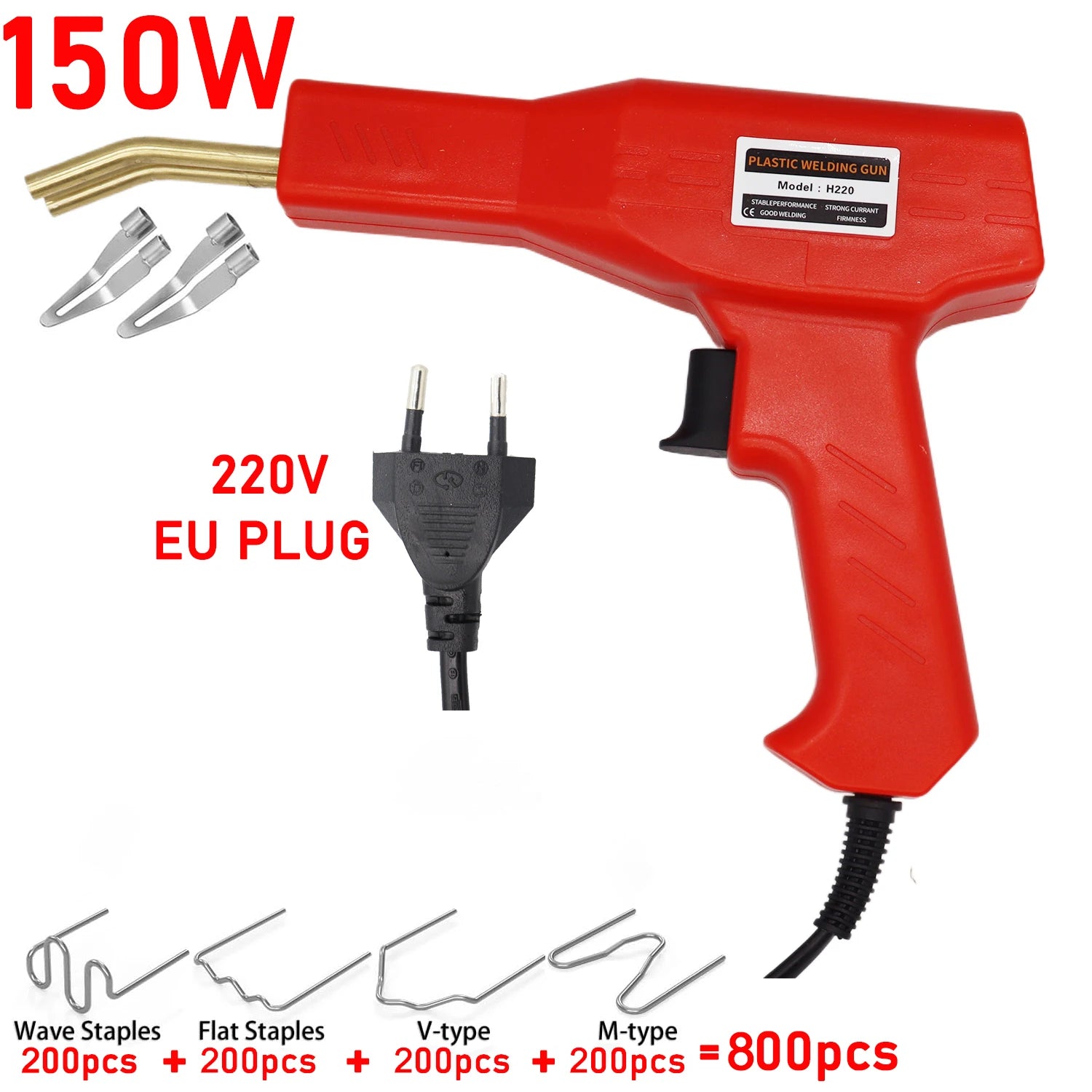 150W High Efficiency Plastic Welding Tool for Hot Stapler Set for Car Bumper Repair