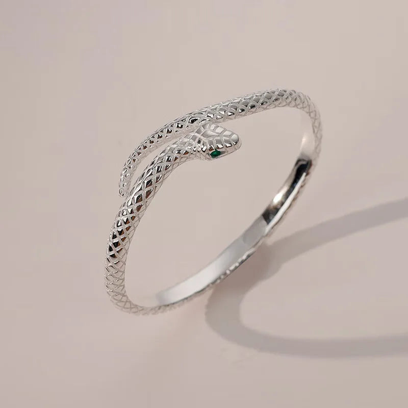 Fashion Originality Personalized Snake Open Cuff Bracelet&Bangles for Women Girl Trendy Daily Party Jewelry Friend Creative Gift