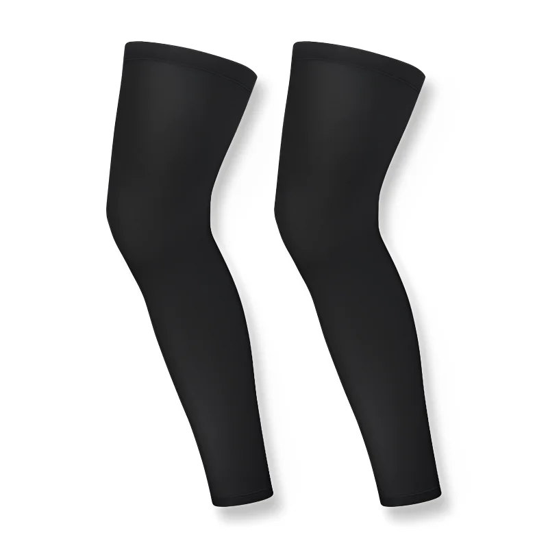 2PC Summer Running Cycling Legs Sleeve Ice Silk Protection Compression Non-Slip Leg Warmer Cooling Sport Gear Sunscreen Leggings