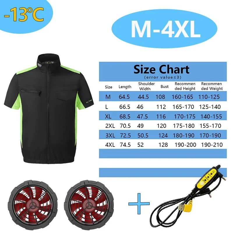 Summer Cooling Vest with Built-in Fan, Sun Protection & Cooling Jacket for Outdoor Fishing, Air Conditioned Clothing for Men and