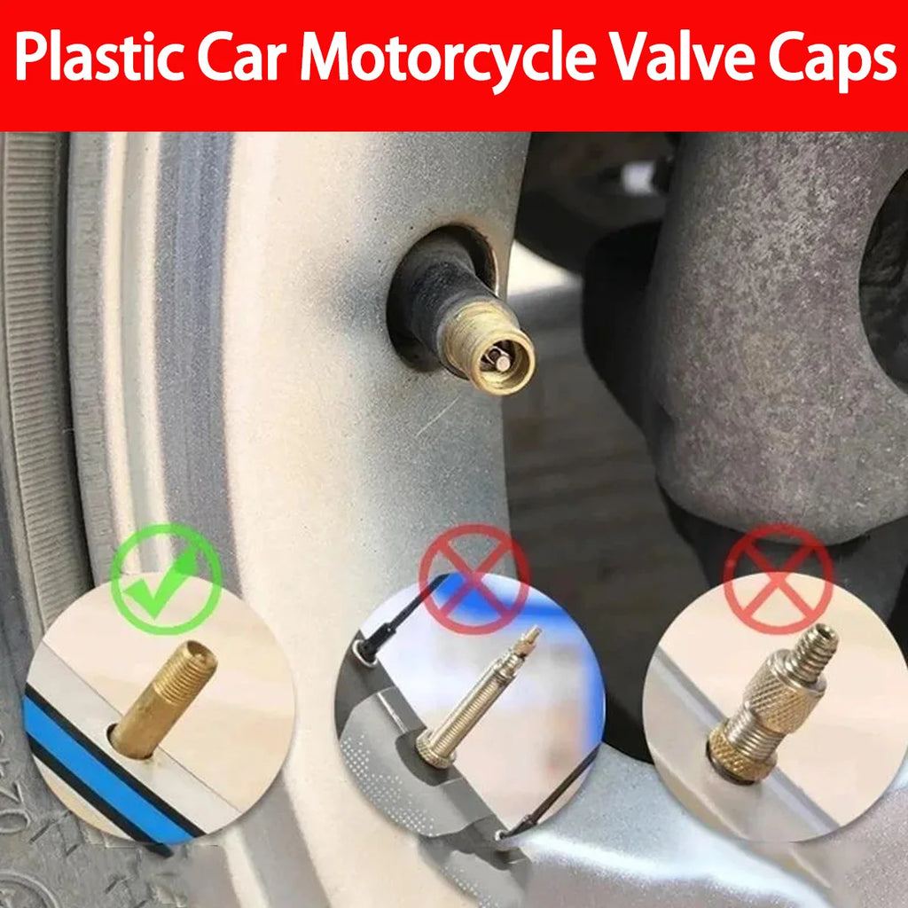 PINMOAP Automotive Tire Valve Cover Dustproof And Waterproof Cap With O-Gasket General Motors Motorcycle Bicycle Valve Cover