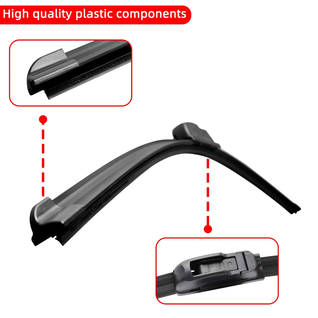 1PC Car Windshield Wiper Blades Hook Universal Soft Rubber Frameless Bracketless Car Wipers 14" 16" 18" 19" 20" 21" 22" 24" 26"