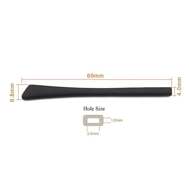 20pcs Soft Silicone Anti Slip Eyeglasses Glasses Temple Tips Accessories Optical Frame Temples Square Hole ST038