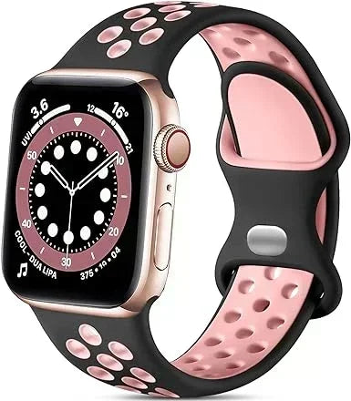 Original Silicone Strap For Apple Watch Band 49mm 44mm 45mm 40mm 42mm Breathable Correa for iWatch Series10 9 8 SE 7 6 Ultra