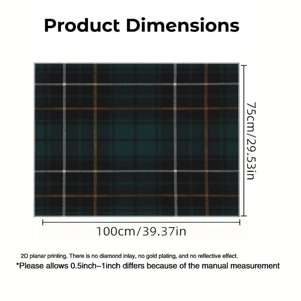 Macalpine Scottish Tartan Car Mat - Easy to Clean Cargo Liner Featuring a Green And Brown Plaid Pattern, Suitable for Large Dogs
