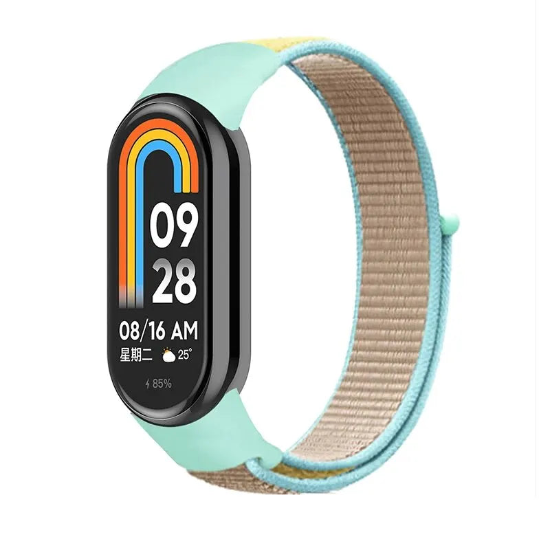 Nylon Loop Strap For Xiaomi Mi Band 8 7 6 5 4 3 Bracelet SmartWatch Wristband Replacement Sport Pulsera Watchband Miband 8 NFC