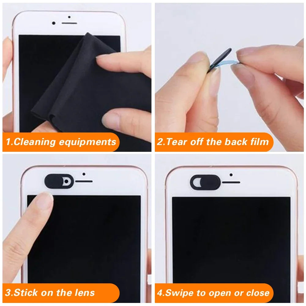 1-20Pcs Ultra-Thin Laptop Webcam Cover Self-adhesive Lens Protector For iPad Tablet PWeb Mobile Phone Lenses Privacy Sticker